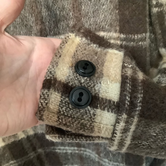 Vintage 1960's  Wool Mohair Button Up Flannel Coat - Picture 4 of 15